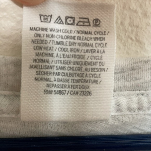 Pink Victoria Secret Oversized Long Sleeve Top Heathered Gray White Size XS - Picture 5 of 8